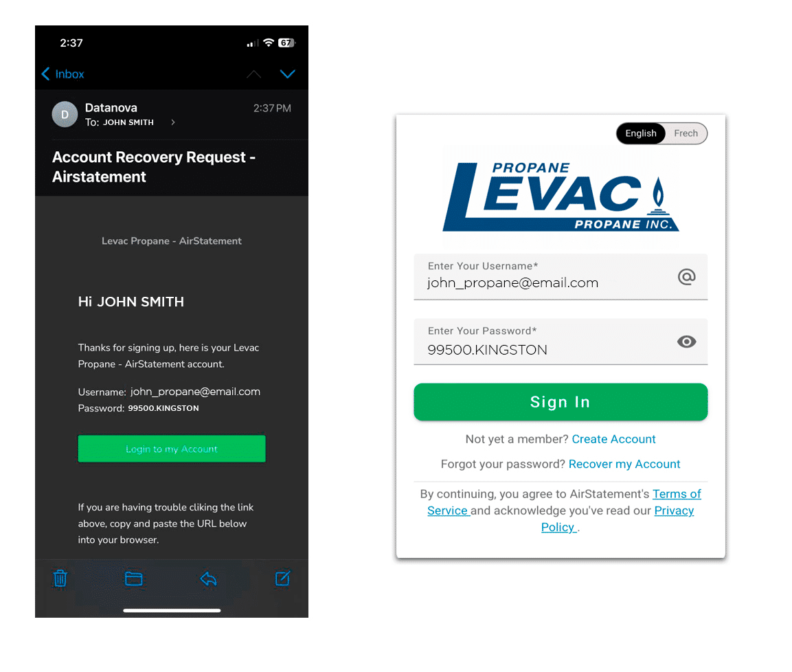 Air Statement App | Propane Levac, Ontario & Quebec