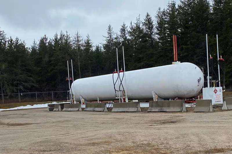 Réservoir Propane Levac en forêt